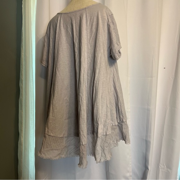 Women’s Saga Made In Italy cotton Oversized Tunic Top Boat Neck Short Sleeve - Picture 2 of 11